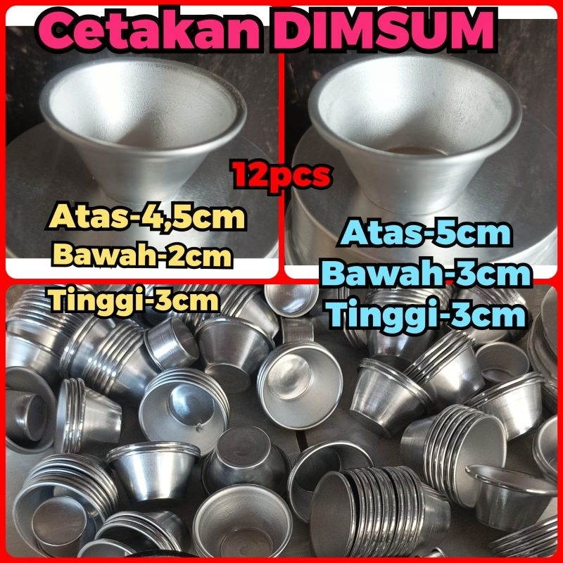 loyang mini/cetakan siomay dimsum/bolu kukus (12pcs)