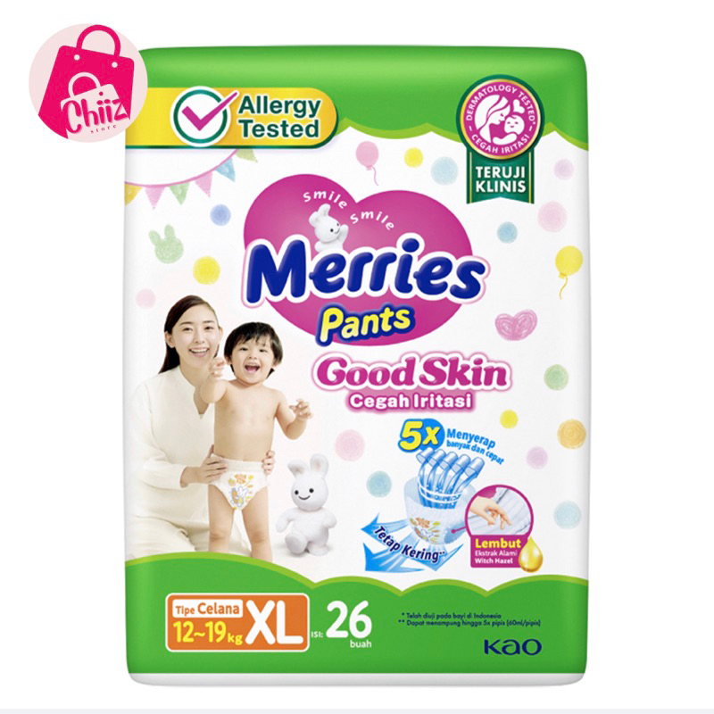 Merries Pants Good Skin XL 26 / Genki Moko Moko pants M34 L30 XL26