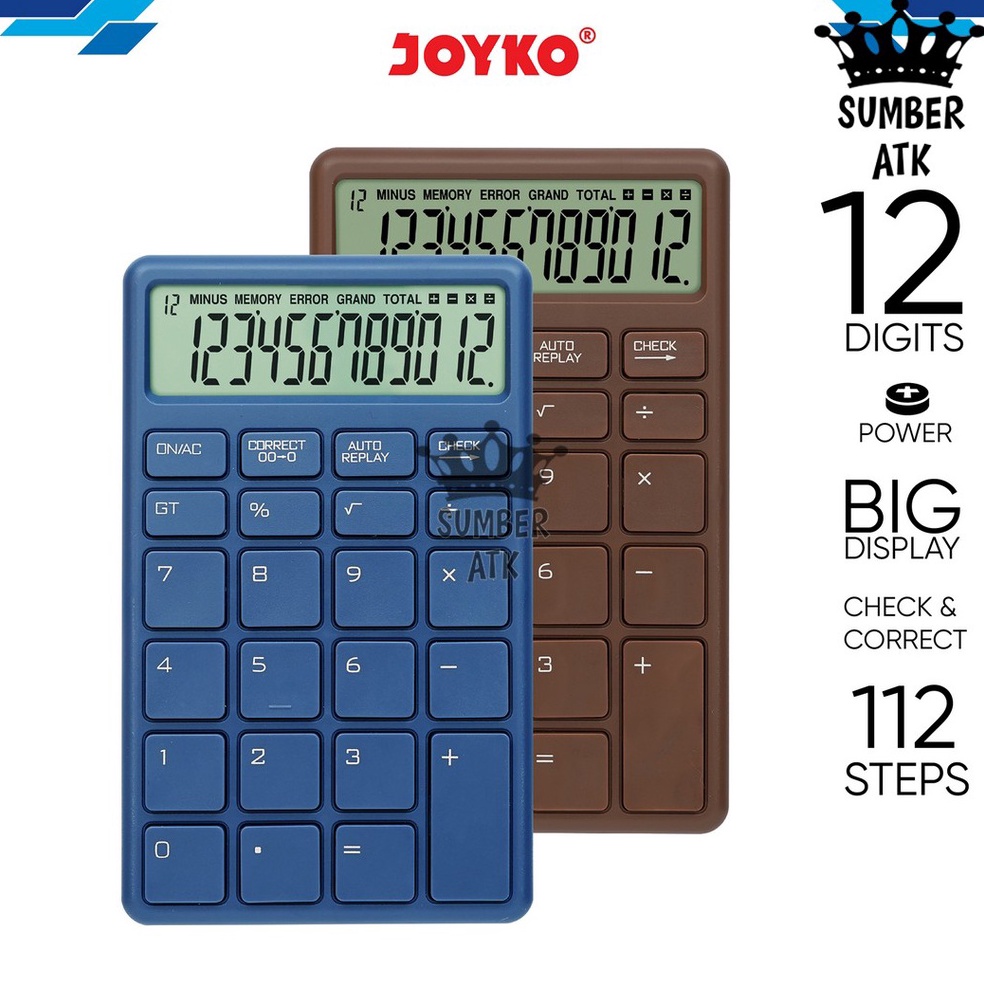 

Calculator Kalkulator Joyko CC55CO 12 Digits Check Correct ART J7P5
