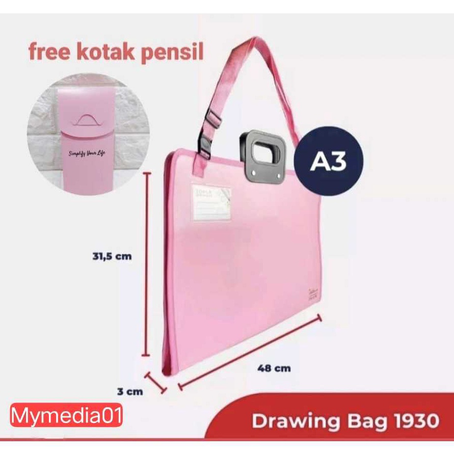 

DRAWING BAG A3 TAS BUKU GAMBAR A3TOPLA 193 6 VARIANT WARNA TERLARIS ART K2F8