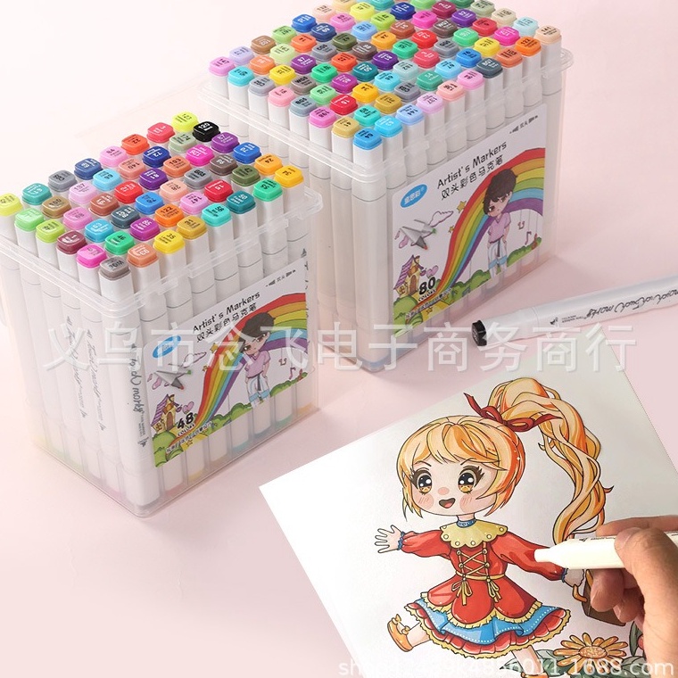 

Touch Spidol Dual Side Fine Art Art Marker Set Multicolor Pewarna Menggambar ART W1F7