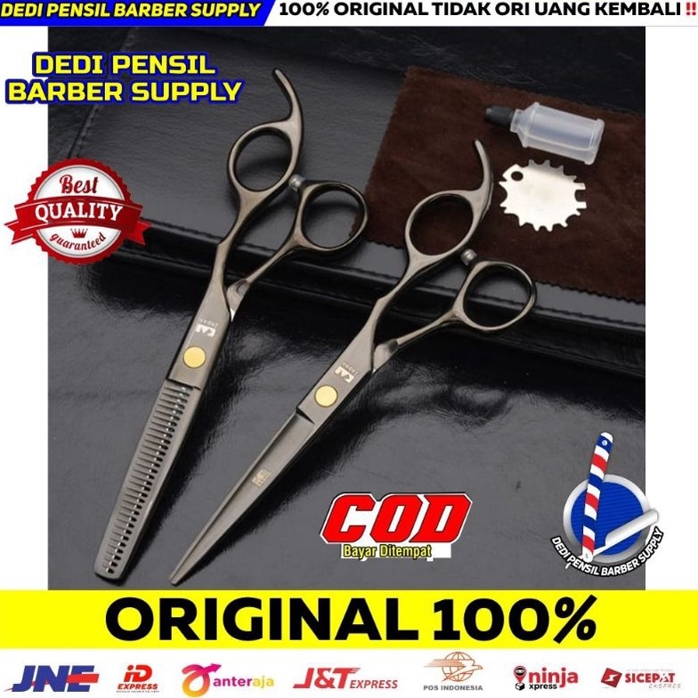 

Gunting Rambut set Kasho 6 Inchi Gunting Cukur Salon Barbershop Pangkas Rambut ART Q1H8