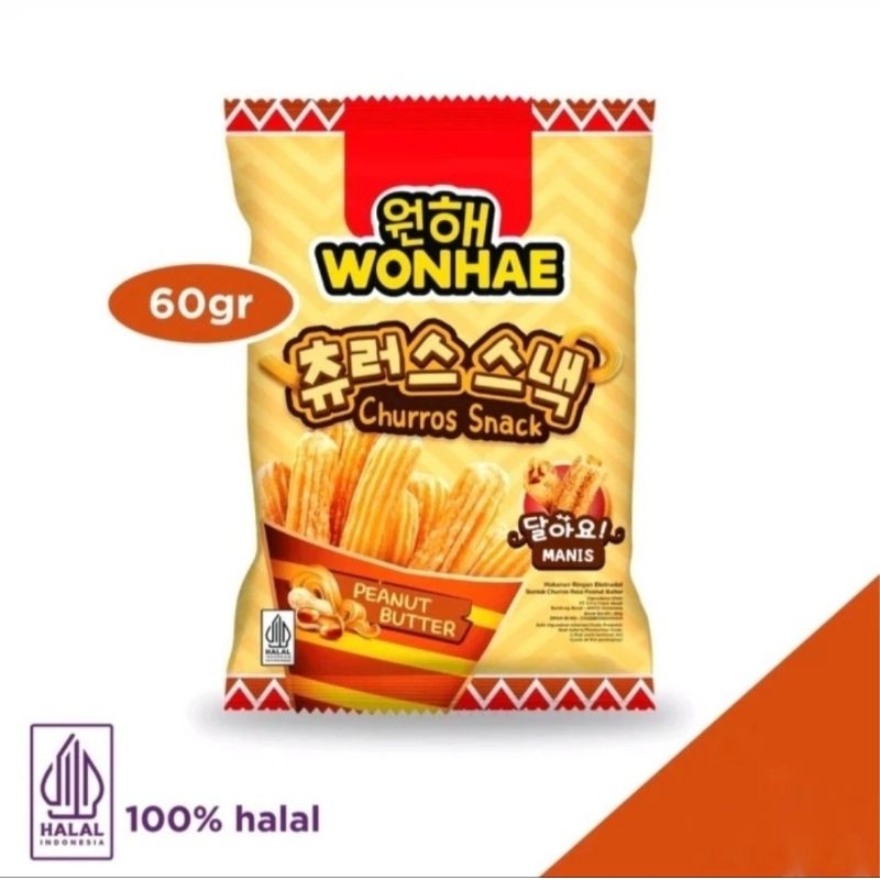 

Wonhae Churros Snack Peanut Butter 60gr