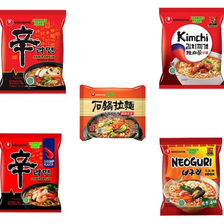 

Terlaku EXP FEBRUARI 225 NONGSHIM SHIN RAMYEON RAMYUN RAMEN Mie Instan HALAL Spicy Mushroom Kimchi Neuguri Udon ClayPot