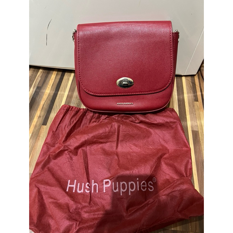 preloved like new hush puppies bag red