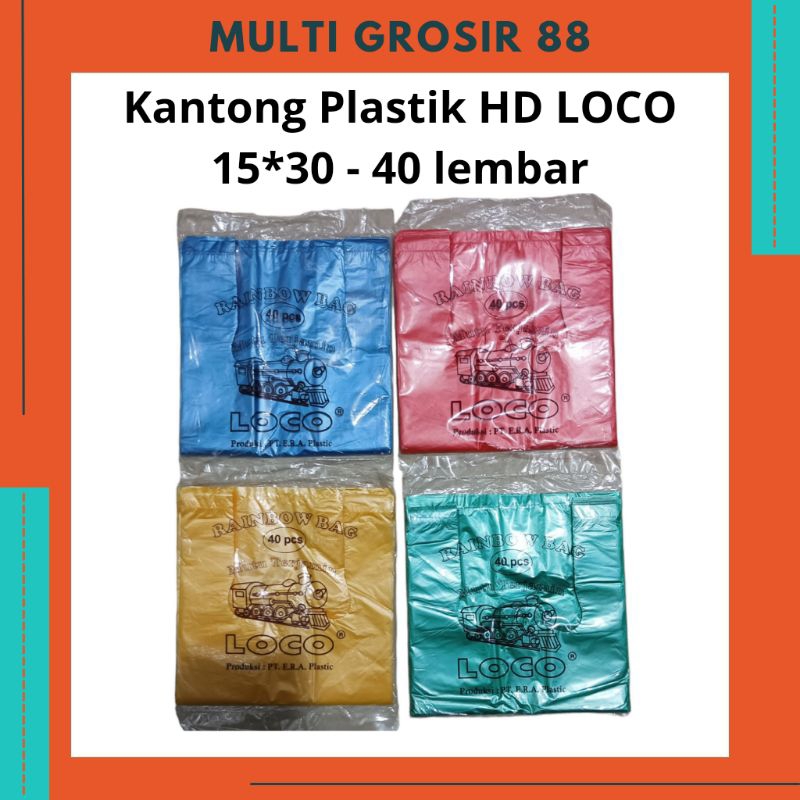 MG88 Kantong Plastik HD Kresek 15 x 30 Warna isi 40 Lbr