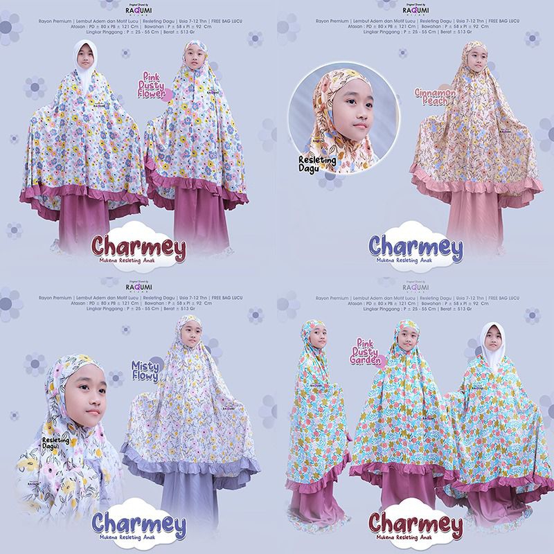 Charmey Mukena Resleting Anak By Raqumi