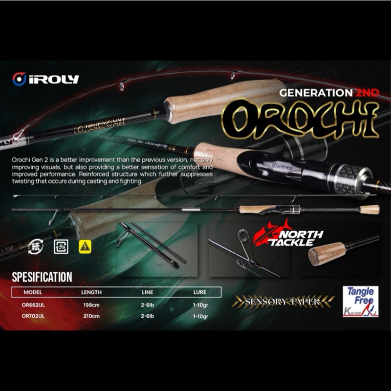 ROD SPINING DAN BC IROLY OROCHI GEN 3 662