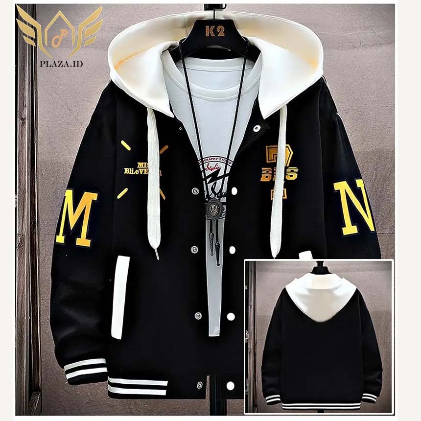 HOODIE ZIPPER PRIA OVERSIZE PREMIUM JAKET RESLETING DEWASA S-6XL MN HITAM TOPI PUTIH JAKET JUMBO