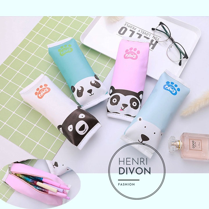 

Tempat Pensil Panda Cute Pencil Case Alat Tulis Resleting Artic Paw Kartun Korean Style