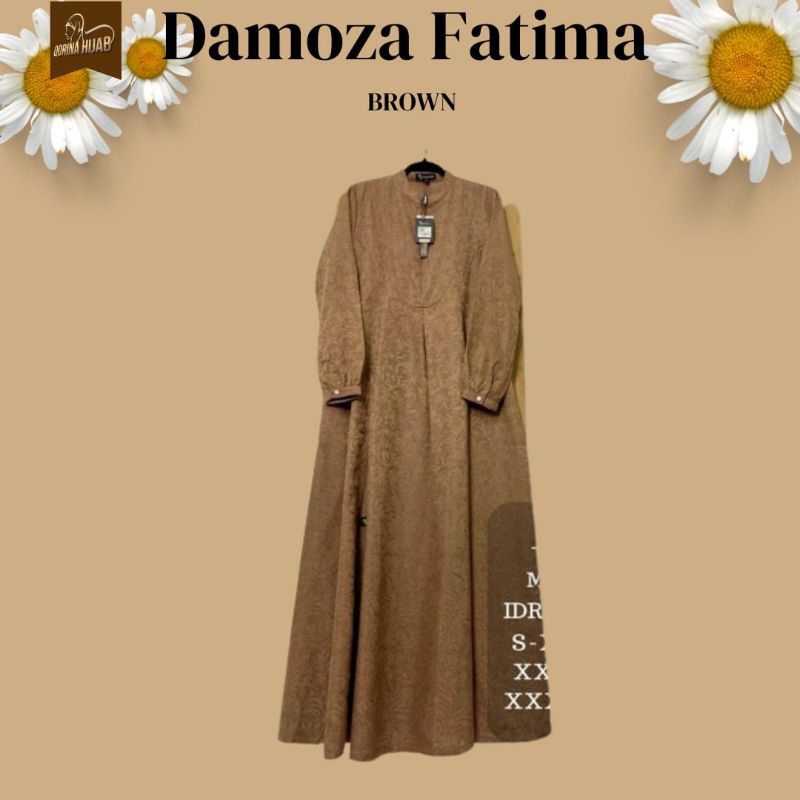 Gamis mutif terbaru / Damoza Fatima brown / Gamis dewasa