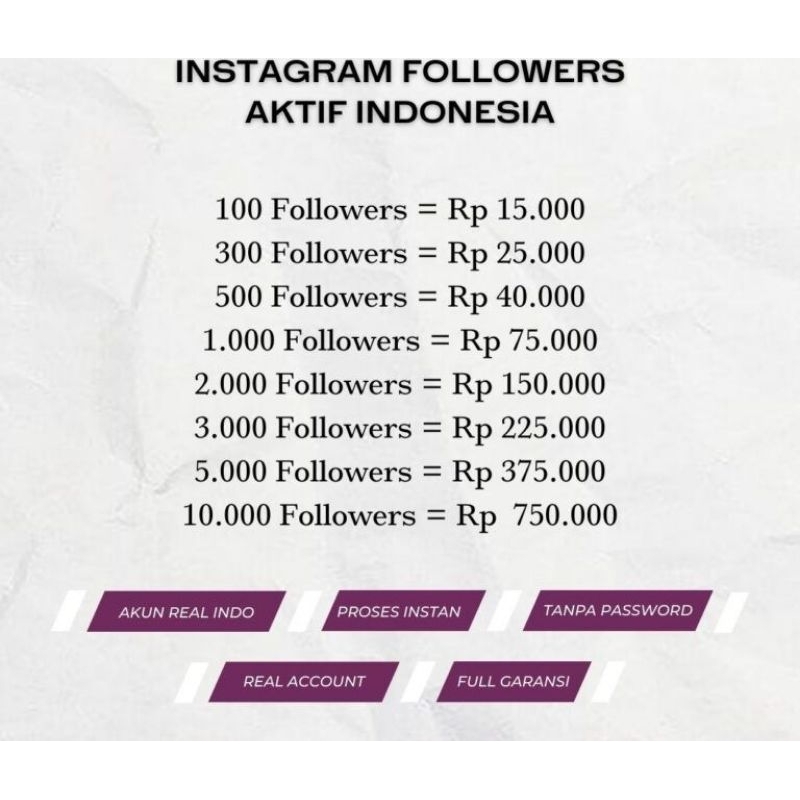 Instagram Follower Indonesia Real