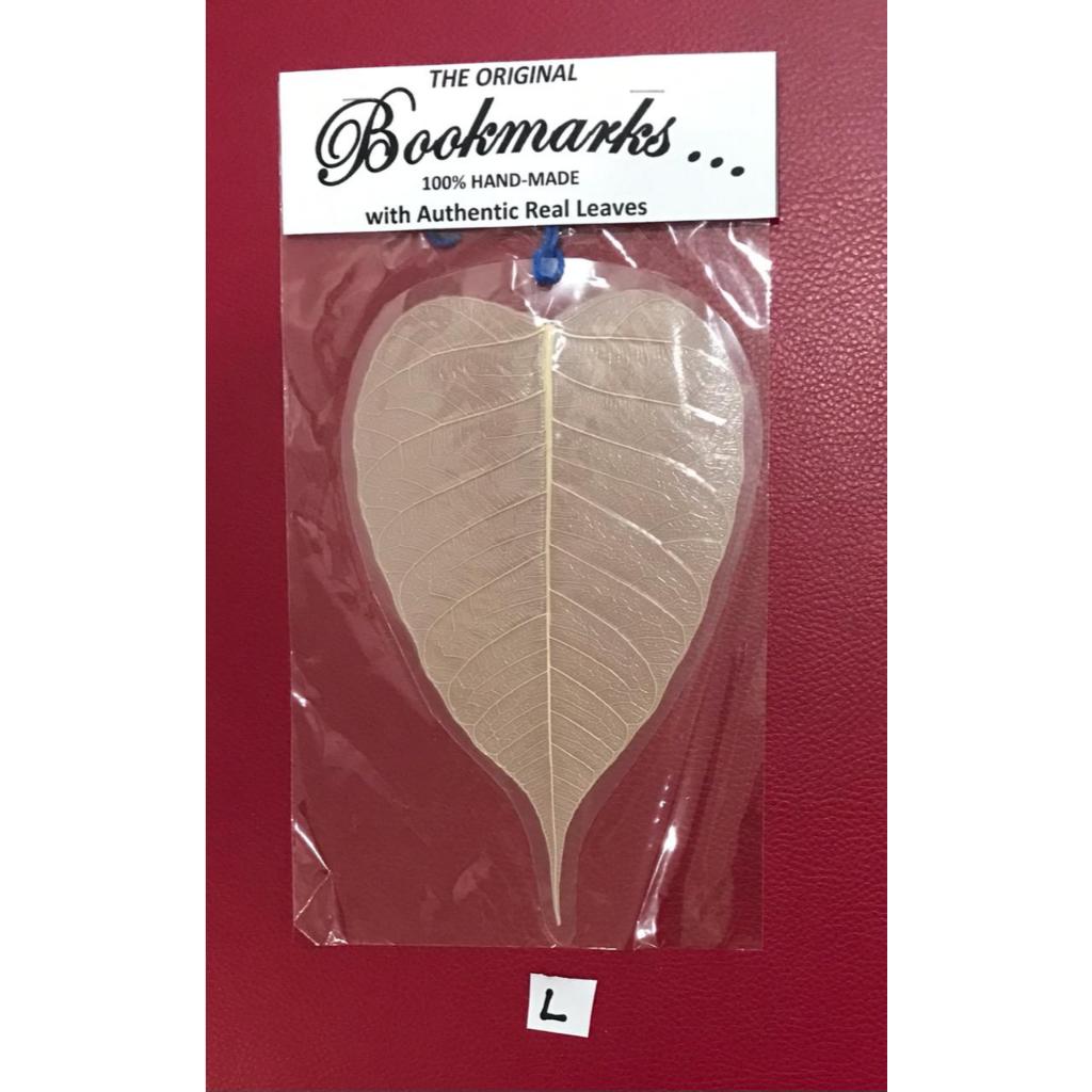 

BOOKMARK/PEMBATAS BUKU/GANTUNGAN DAUN BODHI ASLI HANDMADE POLOS UKURAN +/- 13cm