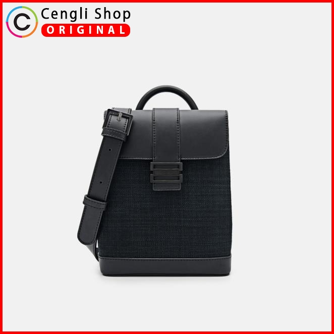 TAS SELEMPANG PRIA PEDRO SLING BAG ORIGINAL ASLI ORI BRANDED HITAM PM055