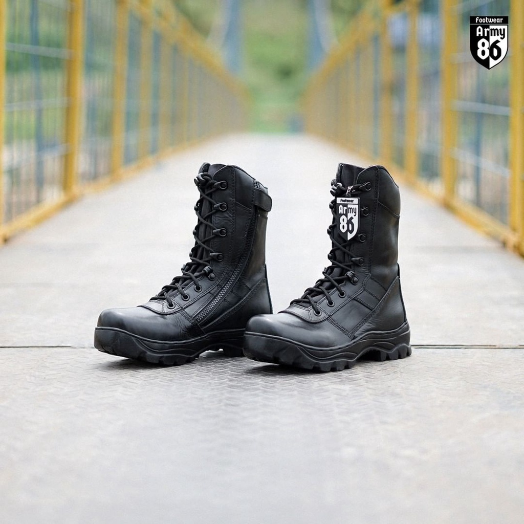 Sepatu PDL Jatah TNI POLRI Terbaru Asli Kulit Army86®️
