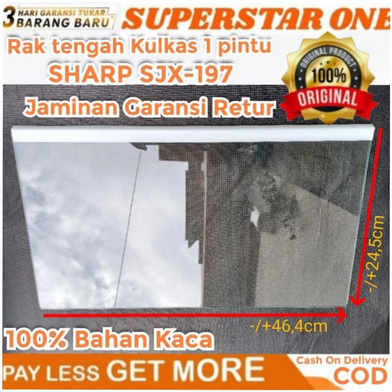 Rak kaca kulkas SHARP SJX-197/SJX 197/RAK KACA TENGAH KULKAS