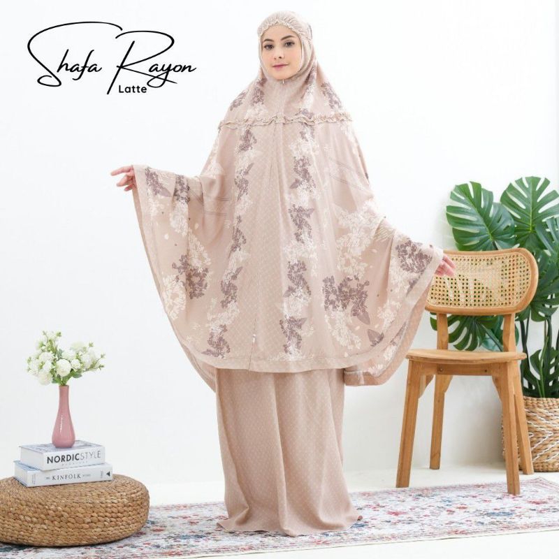 mukena rayon dewasa motif // mukena 2in 1 dewasa //mukena adem