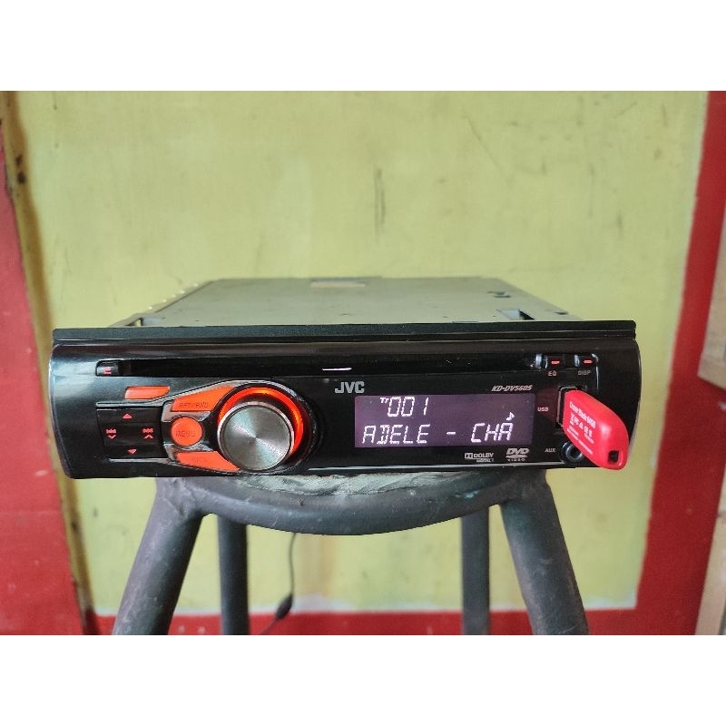 Head unit single din JVC KD-DV5606 ex Nissan grand livina