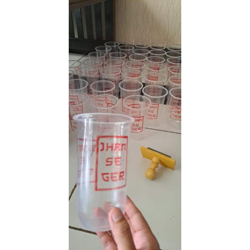 

COD ✅, SETEMPEL KAYU PLASTIK CUP/ KRESEK ORIGINAL