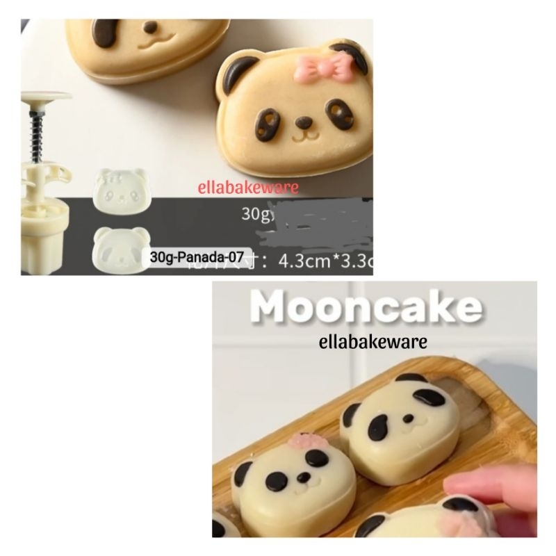 Cetakan Mooncake Panda 30 gram Cetakan Nastar Taiwan cetakan Kue Mochi Cookies Press