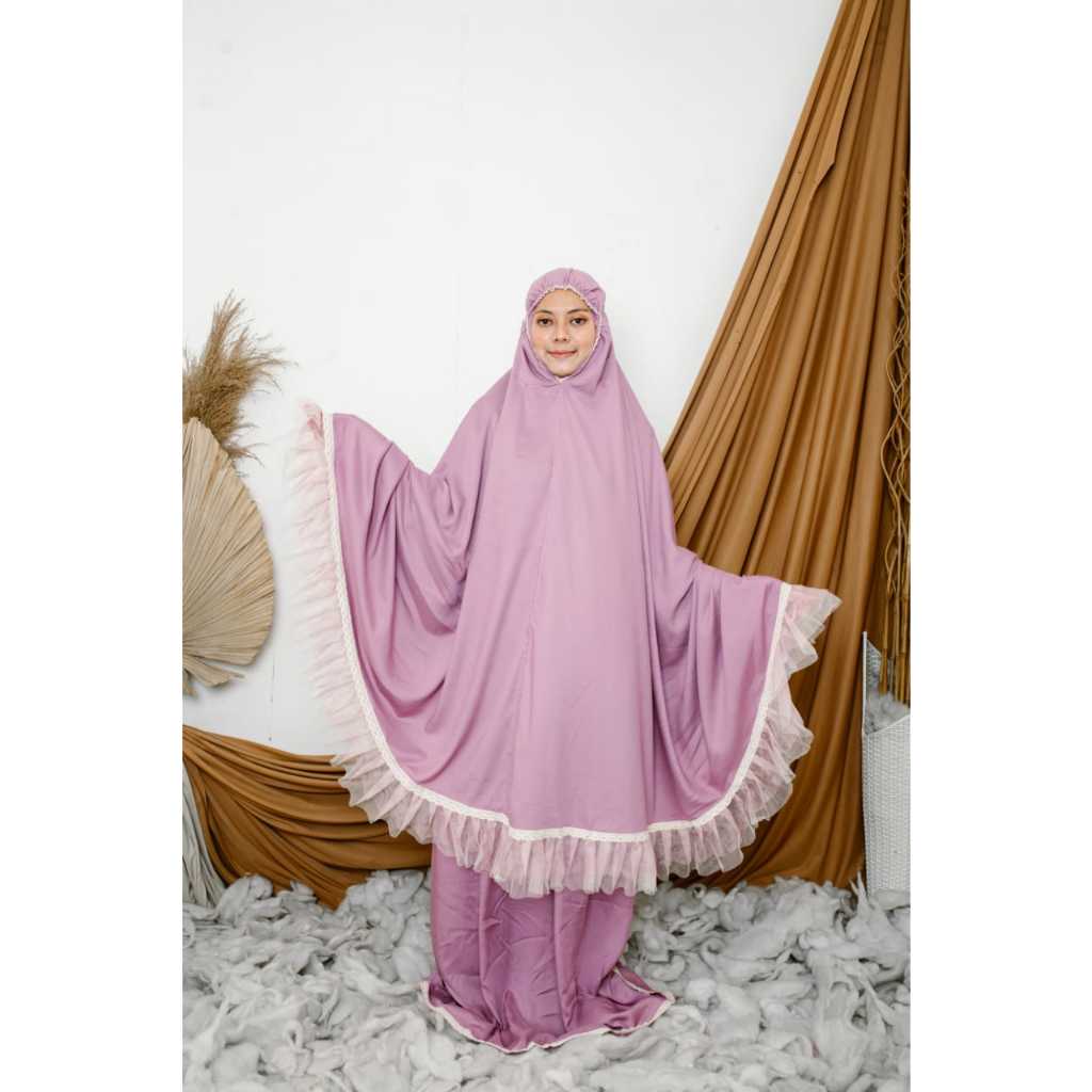 Mukena Dewasa Maryam Katun  Tile Premium