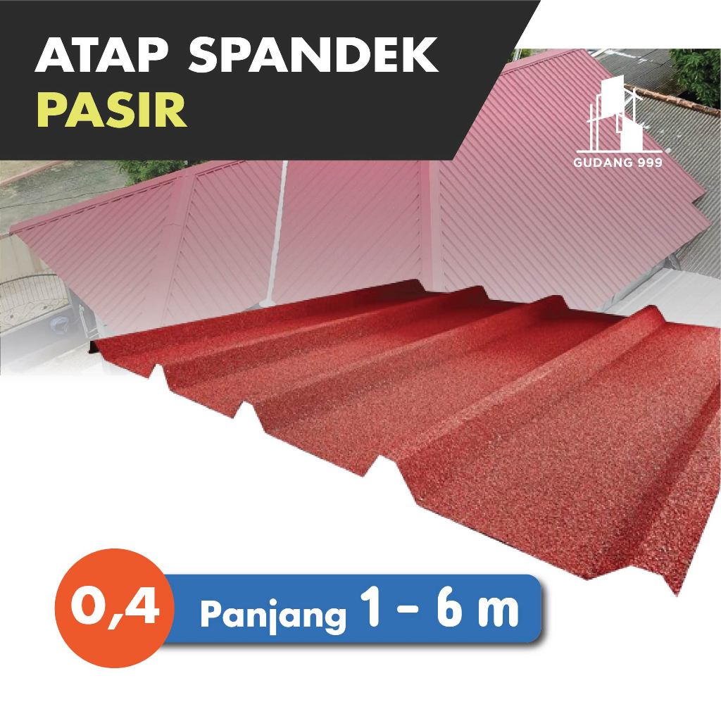 Spandek Pasir / Spandek 0,4 mm  / Atap Spandeck / Spandek Gelombang Warna