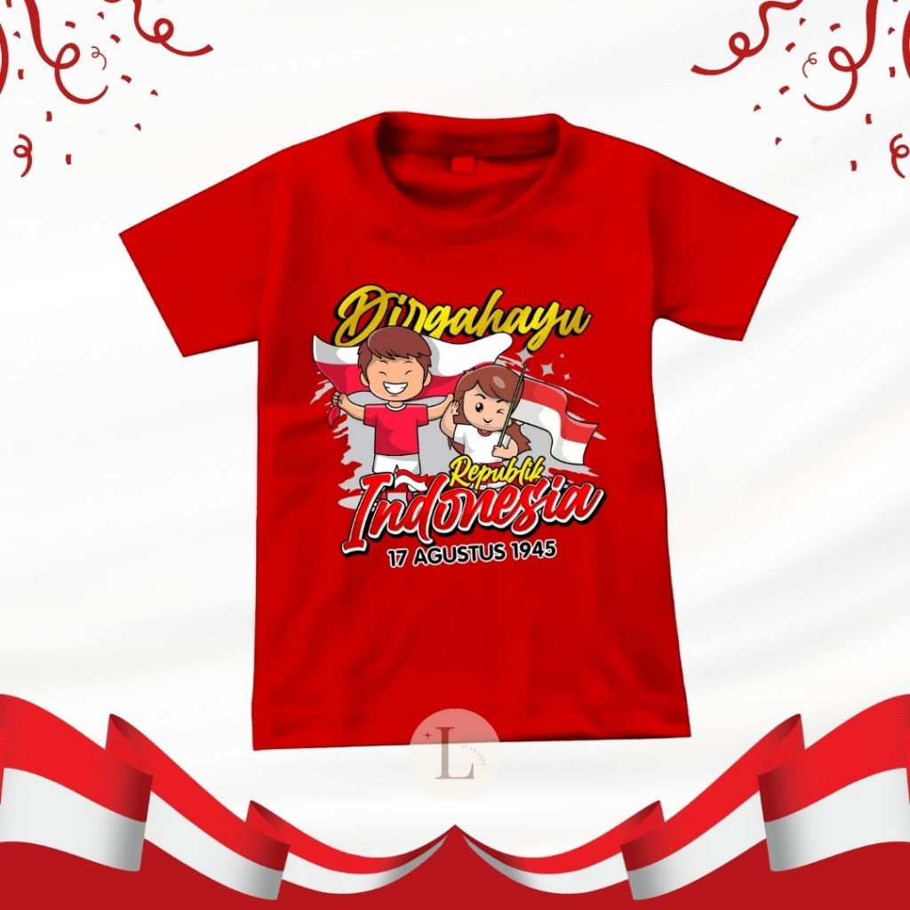 Kostum Kemerdekaan Kaos Merah Putih Kaos Anak 17 Agustus