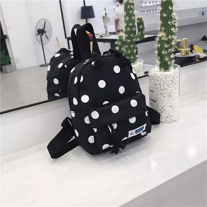 TERBARU Tas_Kito - Tas Ransel Mini POULCADUT Anak Tas Ransel Mini Motif Polca Tas Ransel Anak Korea