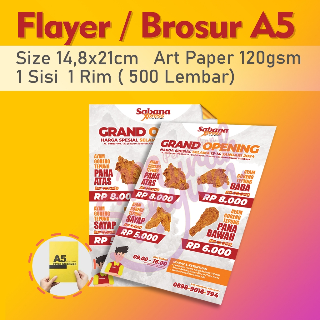 

Brosur /Flayer Ukuran A5