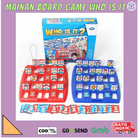 Mainan Anak Tebak Gambar Board Game Who is it / Permainan Tebak -tebakan Orang