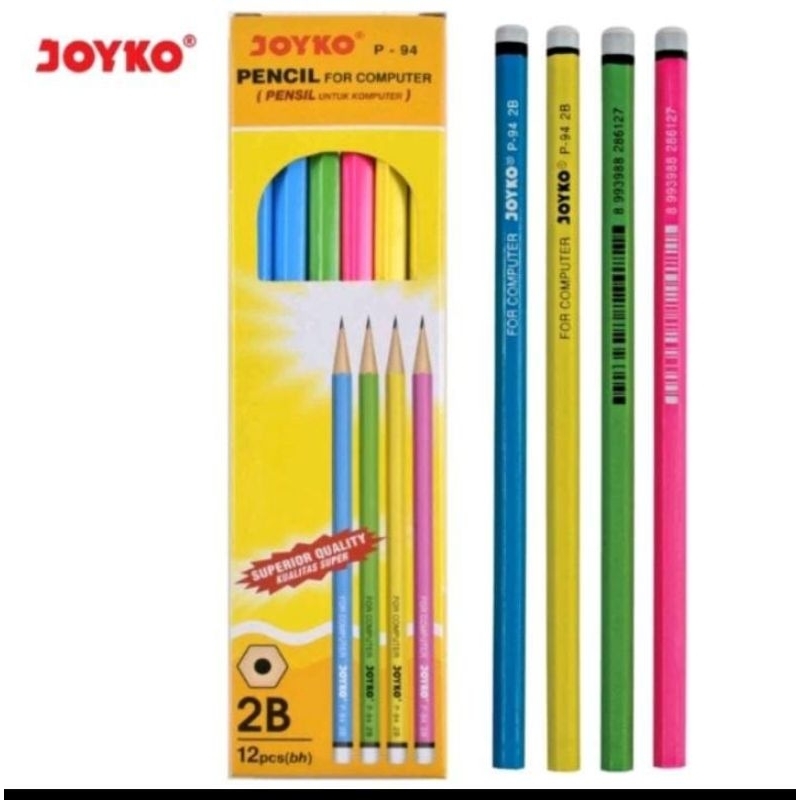 

Pensil Joyko P-94 Pencil 2B Computer 1 Pack isi 12 Pcs Kualitas Super