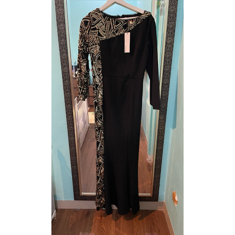 Zalia Sequin Dress Black