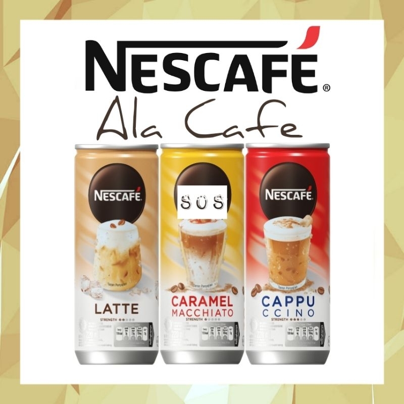 

《OS3》 Nestle Nescafe ala Cafe ready to drink kaleng 220 mL - KOPI