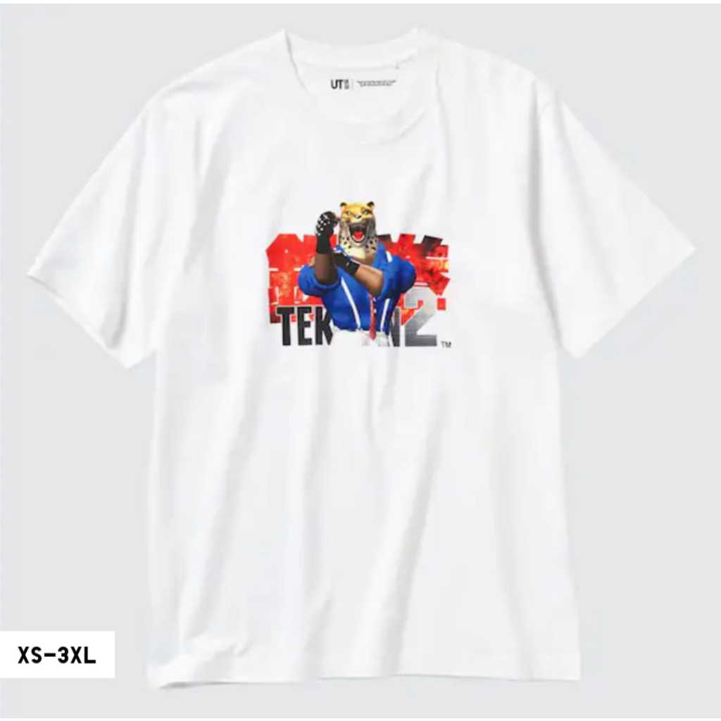 Tshirt Uniqlo Game Pertarungan Legenda (TEKKEN) | Tee UT TAKE2 Unisex - Putih