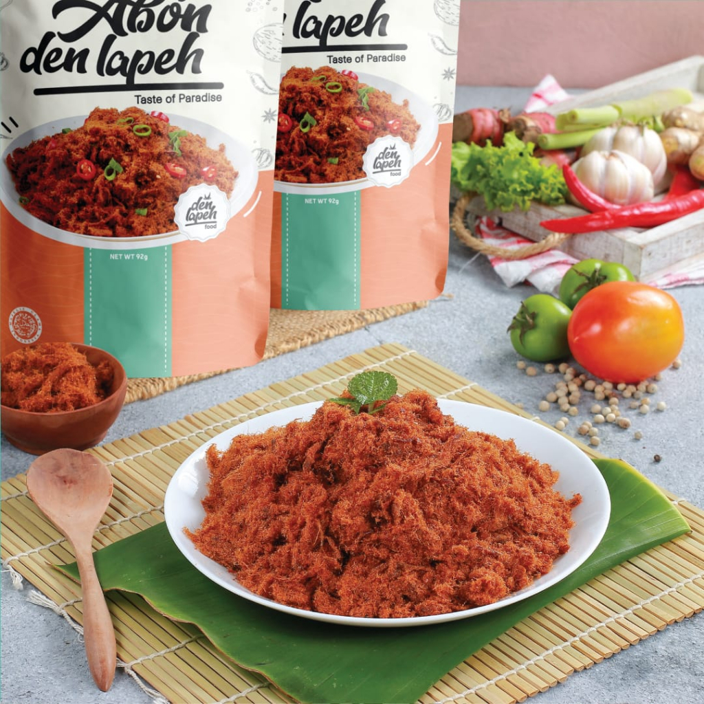 

Rendang Den Lapeh - Abon Ayam Premium / Abon Non MSG Halal MUI 92 Abon Ayam