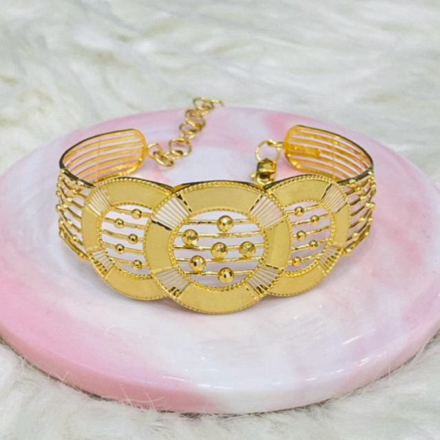 gelang bulat bula TL variasi elegant emas asli kadar 700