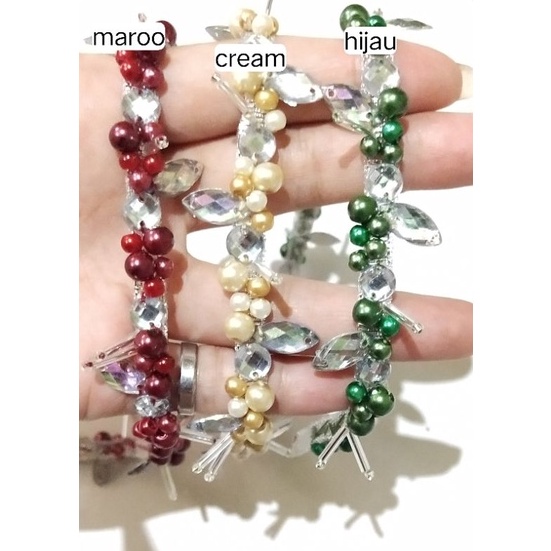 ART H86G Mutiara rangkai kumis dapat25cmx25cn