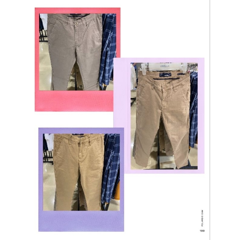 OSELLA - Celana Chino Panjang Pria Size 28-36 Original