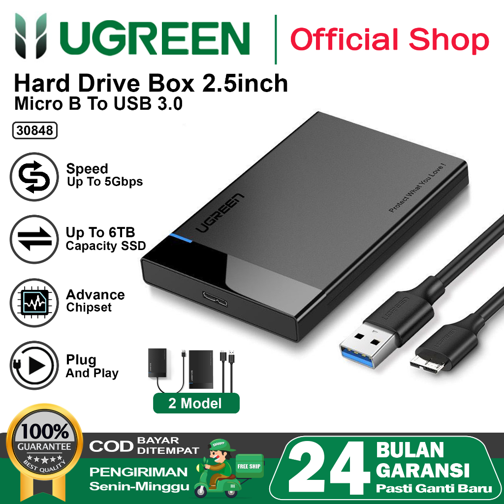 UGREEN Casing Hardisk External HDD 2,5