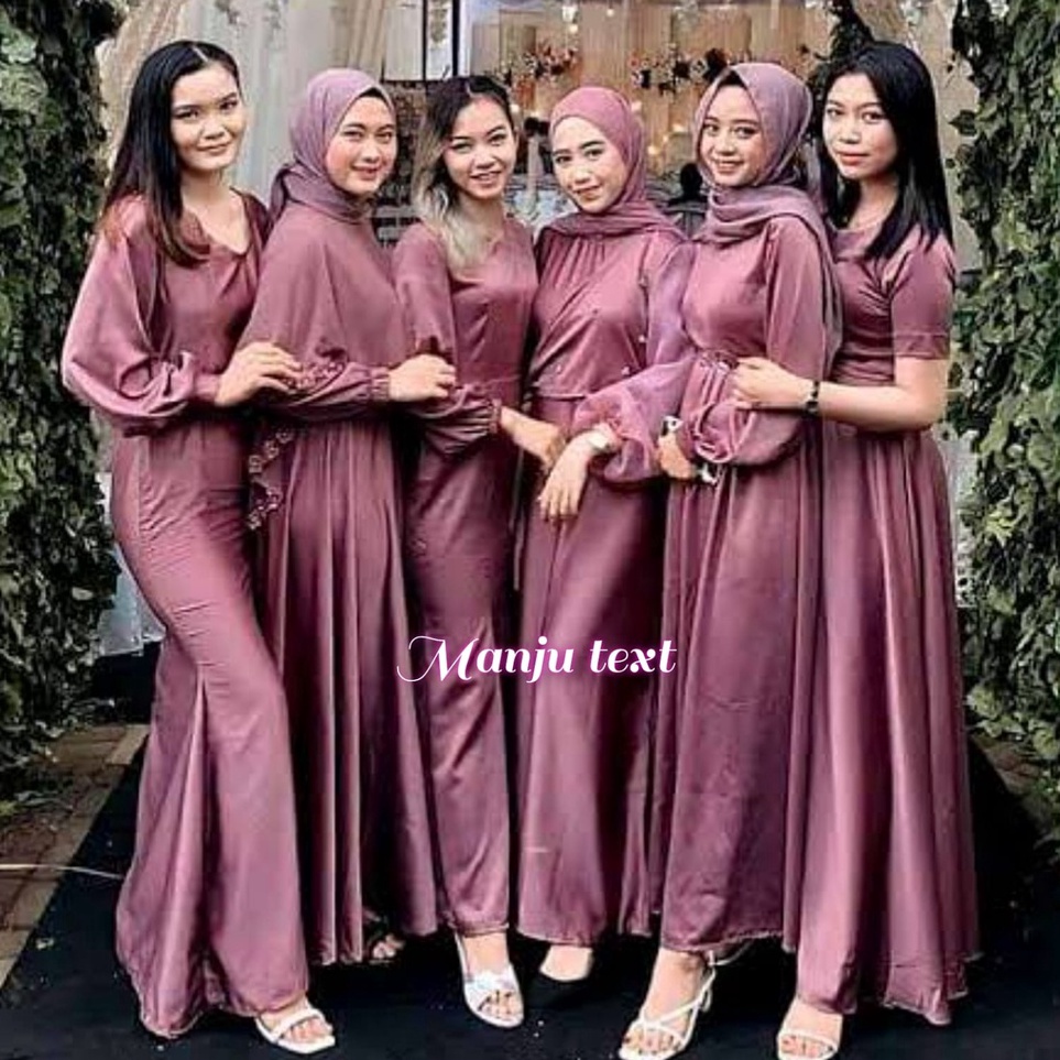 ART C6N4 Paket Seragaman Bridesmaid khusus satin  Baju Nikah  Baju Wisuda Seragaman Keluarga