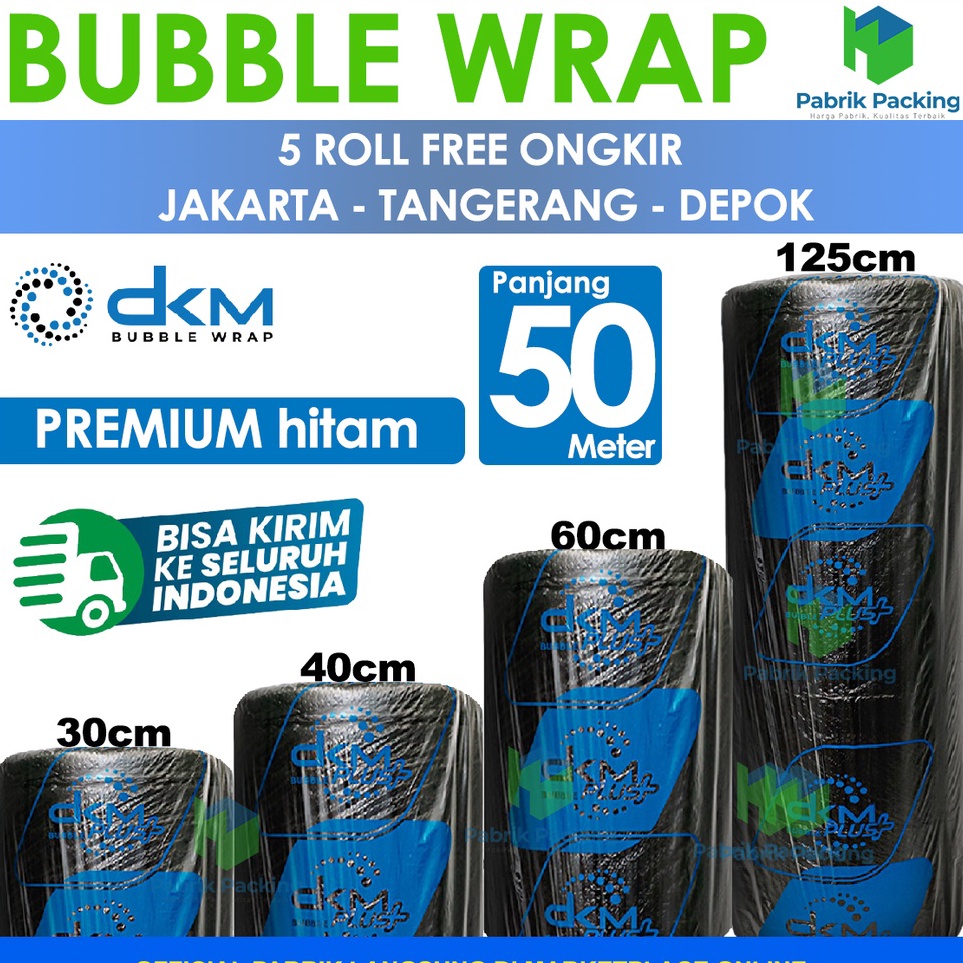 

Serba Murah PLASTIK BUBBLE WRAP HITAM TEBAL BUBBLE WRAP MURAH DKM 5 meter