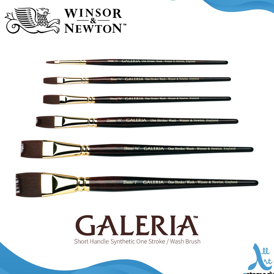 

Stock Limited Kuas Lukis Winsor Newton Galeria One Stroke Wash Synthetic Brush Short Handle