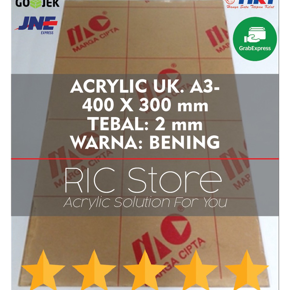 

Dijamin Berkualitas Acrylic Akrilik Lembaran Uk A3 4X3 Tebal 2mm BENING