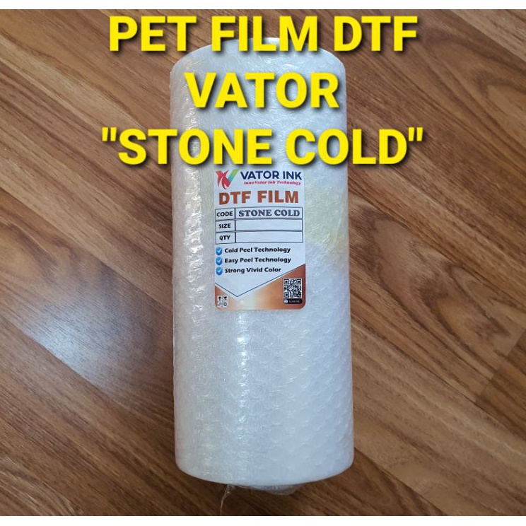 

Lebih Meriah 33cm x 1m PET FILM DTF VATOR STONE COLD Roll Sablon DTF Tinta DTF