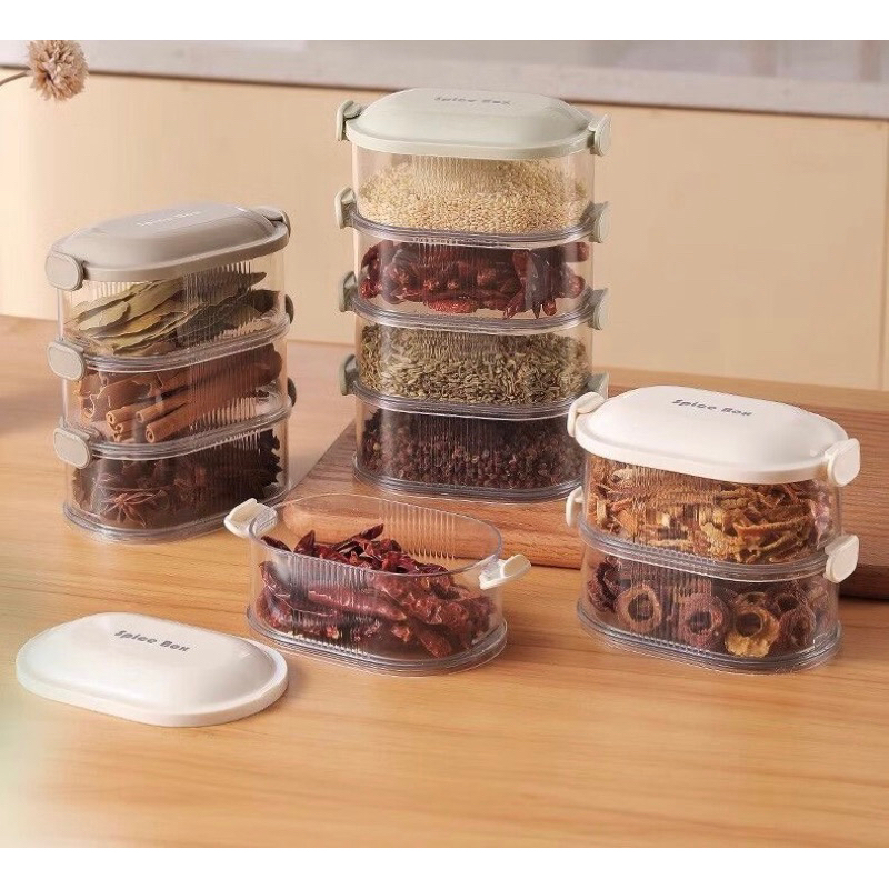Ready WADAH TOPLES BUMBU DAPUR WADAH SUSUN CABE BAWANG SERBAGUNA Murah
