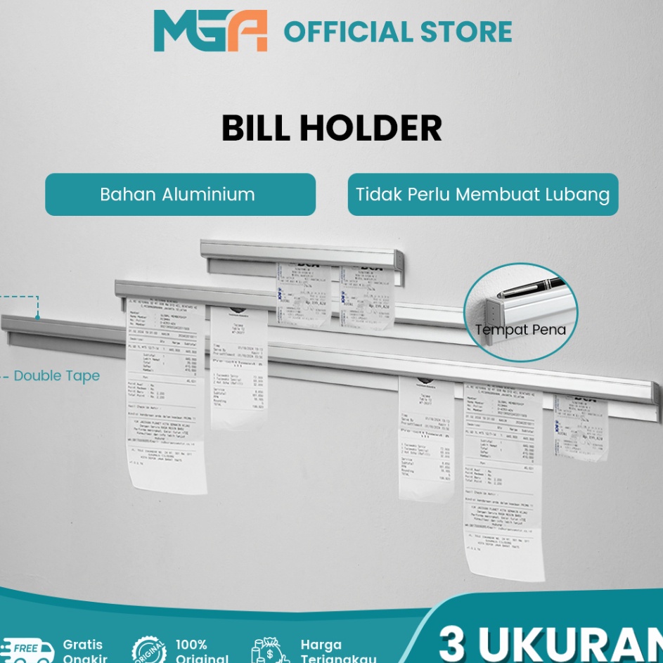 

Grosir Ekonomis BILL HOLDER CAPITAN NOTA STAINLESS RECEIPT HOLDER PENJEPIT KERTAS BON BILL