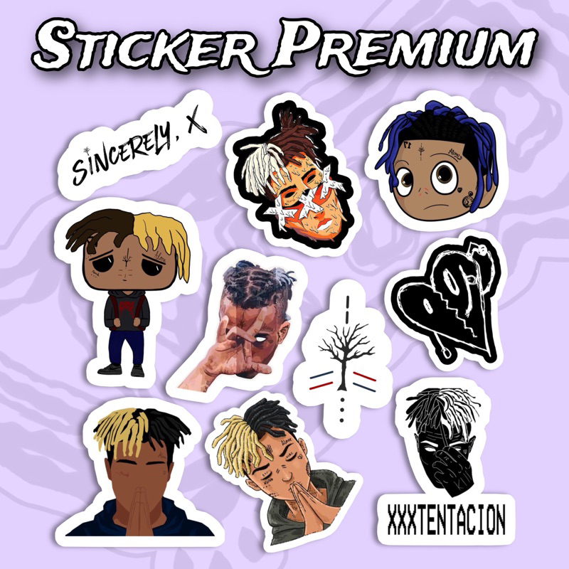 

Sticker Rapper xxxtentacion pack isi 10 pcs waterproof