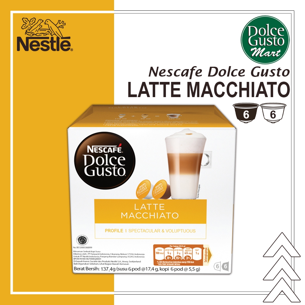 

Capsule Nescafe Dolce Gusto Latte Macchiato Box Original Nestle Coffee - Kopi Kapsul Rasa Latte