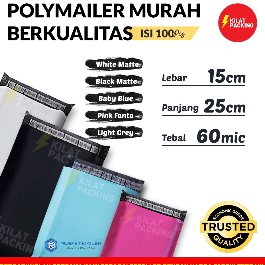 

Kejar Kejutan POLYMAILER EKONOMIS 15CM x 25CM PLASTIK PACKING MURAH ISI 1 LEMBAR HARGA DIJAMIN TERMURAH