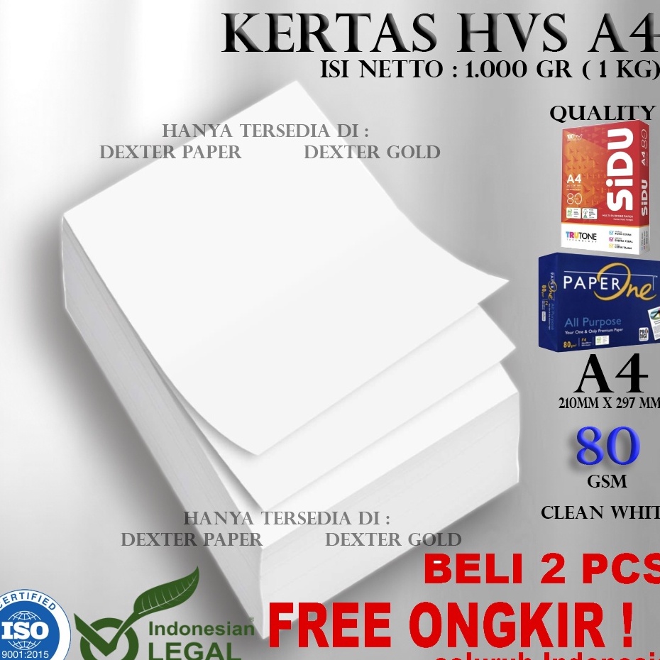 

Paling Populer KERTAS A4 8GR KERTAS HVS A4 8GSM ISI NETTO 1KG 1 GRAM